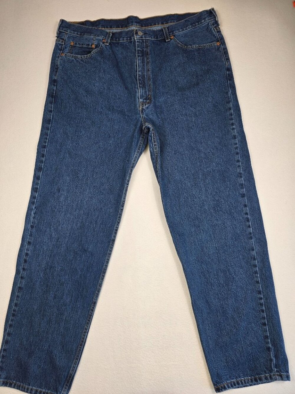 Levis Mens 550 Relaxed Fit Jeans W44 L34 100% Cotton Blue Denim